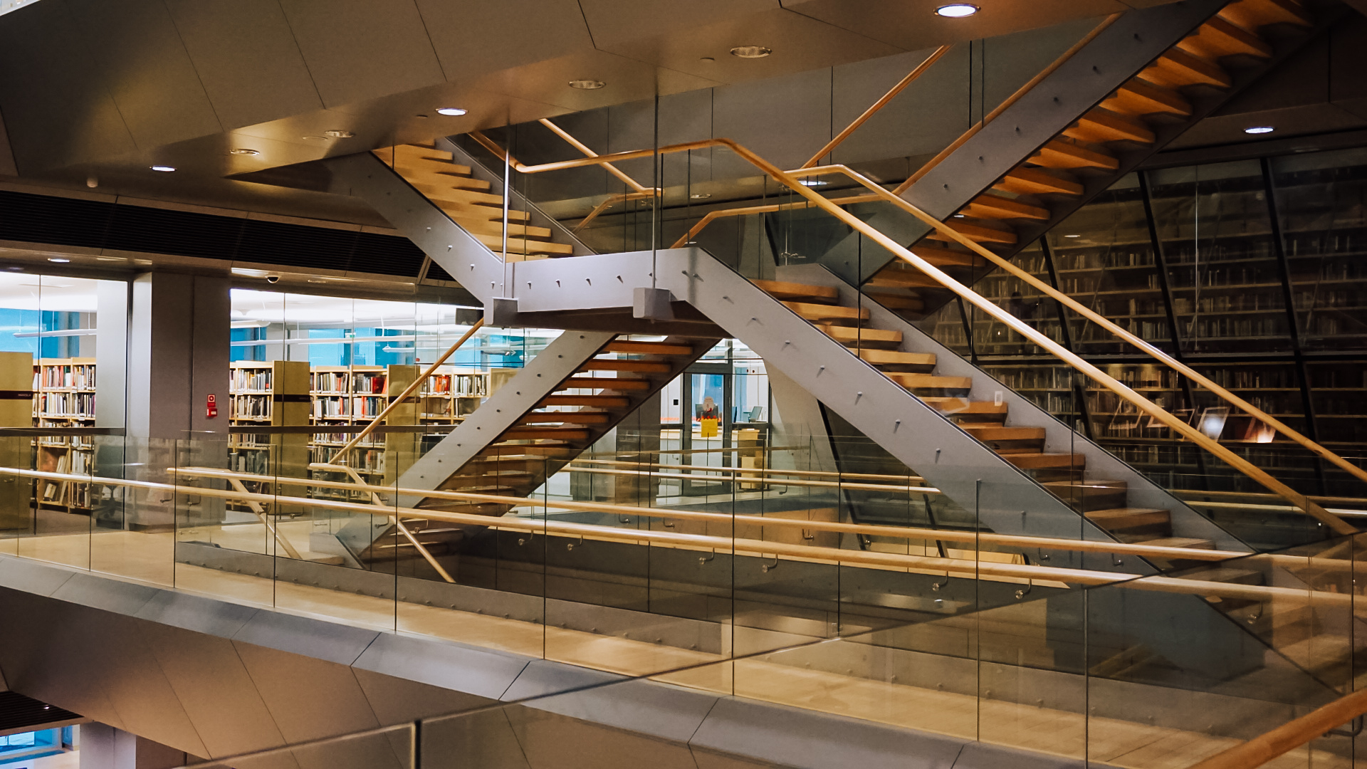 Inside National Library Of Latvia